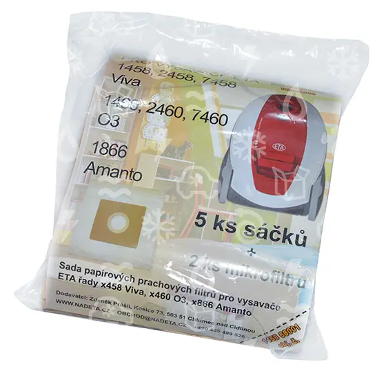 sáčky papírové ETA 1458, 2458, 7458,  balení 5+2ks
